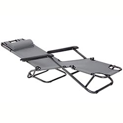 Фото Шезлонг Круїз Чорний Сірий