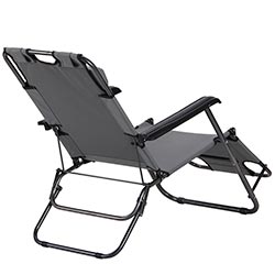 Фото Шезлонг Круїз Чорний Сірий