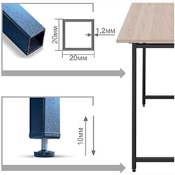 Фото Стіл розкладний Fold FL1000 Чорний + Білий