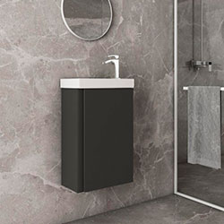 Фото Тумба 40 Навісна з умивальником Комо 40 Mona / Мона Графіт