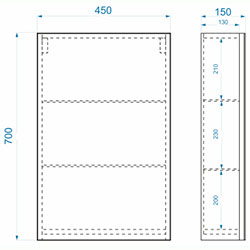 Фото Дзеркальна шафа Standard 45