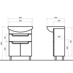 Фото Тумба Simpli / Сімплі з ящиками 60