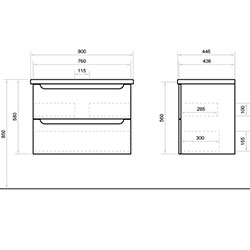 Фото Тумба Pola / Пола 80 Навісна