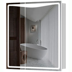 Дзеркальна шафа Savoy / Савойя 70 з LED підсвічуванням Білий