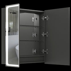 Фото Дзеркальна шафа Modena / Модена з LED підсвічуванням 70 Графіт