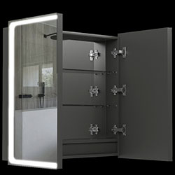 Фото Дзеркальна шафа Modena / Модена з LED підсвічуванням 80 Графіт