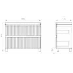 Фото Тумба Apollo / Аполлон 100 на ніжках Lux Білий