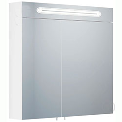 Дзеркальна шафа Slim / Слім з підсвічуванням 80 Білий