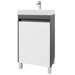 Тумба Slim / Слім 50 на ніжках 1 дверка Білий + Графіт