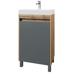 Тумба Slim / Слім 50 на ніжках 1 дверка Дуб + Графіт