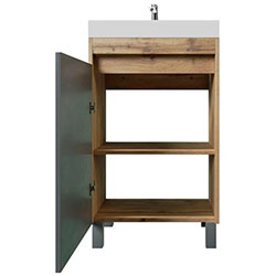 Фото Тумба Slim / Слім 50 на ніжках 1 дверка Дуб + Графіт