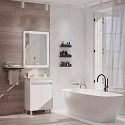 Фото Тумба Slim / Слім 55 на ніжках 2 дверки Білий