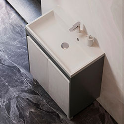 Фото Тумба Slim / Слім 55 на ніжках 2 дверки Білий + Графіт