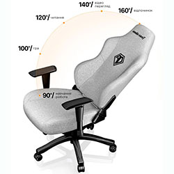 Фото Крісло ігрове Phantom 3 Grey Size L