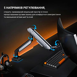 Фото Кріплення для моніторів Stealth Pro II RGB 17''-42'' Blue (AD-W-A9X-1S-BS)