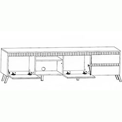 Фото 002 Тумба RTV 2K2So Лаундж / Lounge Зелений Димчастий + Чорний