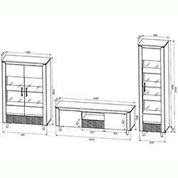 Фото Вітальня Елегант / Elegant Кашемір + Дуб Ліворно