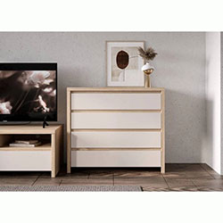 Фото 009_Комод KOM4S Каспіан / Kaspian Дуб Сонома + Кашемір