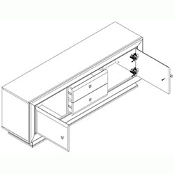 Фото 001_Тумба РТВ RTV2D2S Ларго Класік / Largo Classic