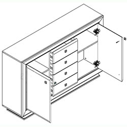 Фото 006_Комод KOM2D4S Ларго Класік / Largo Classic