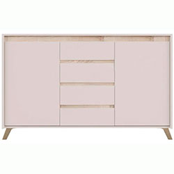 010_Комод KOM2D4S Лаундж / Lounge Кашемір + Дуб Сонома