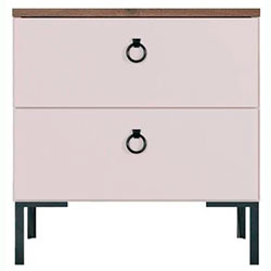 009_Тумба приліжкова KOM2S Сімпл / Simple Кашемір + В’яз Ліберті Світлий