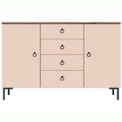 Фото 004_Комод KOM2D4S Сімпл / Simple Макадамія + Дуб Ліворно