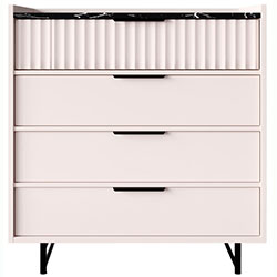 004_Комод KOM4S Фреско / Fresko Кашемір + Темний Мармур