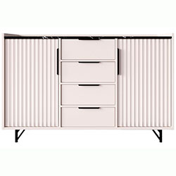 006_Комод KOM2D4S Фреско / Fresko Кашемір + Темний Мармур