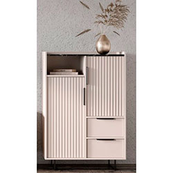 Фото 007_Комод KOM2D2S Фреско / Fresko Кашемір + Темний Мармур