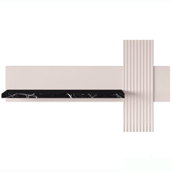 001_Полиця POL150 Фреско / Fresko Кашемір + Темний Мармур