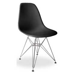 Фото Стул Eames DSR chair пластик / хром Черный