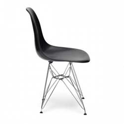 Фото Стілець Eames DSR chair пластик / хром Чорний