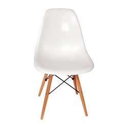 Фото Стілець Eames DSW chair пластик / дерево Білий
