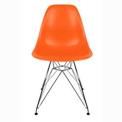 Стілець Eames DSR chair пластик / хром Помаранчевий