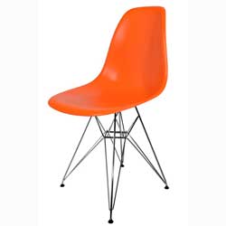 Фото Стілець Eames DSR chair пластик / хром Помаранчевий