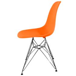 Фото Стілець Eames DSR chair пластик / хром Помаранчевий