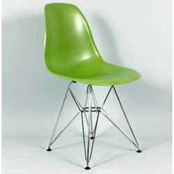 Фото Стілець Eames DSR chair пластик / хром Зелений