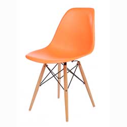 Стілець Eames DSW chair пластик / дерево Помаранчевий