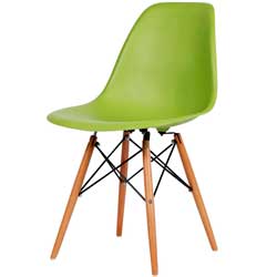 Стілець Eames DSW chair пластик / дерево Зелений