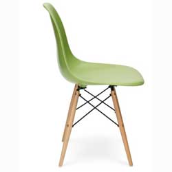 Фото Стілець Eames DSW chair пластик / дерево Зелений