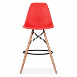 Фото Стілець Eames Bar Chair дерево Червоний