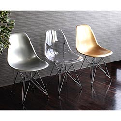 Фото Стілець Eames DSR chair пластик / хром Сірий