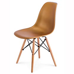 Стілець Eames DSW chair пластик / дерево Золото