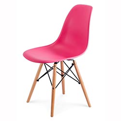 Фото Стілець Eames DSW chair пластик / дерево Рожевий