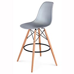 Фото Стілець Eames Bar Chair дерево Срібло