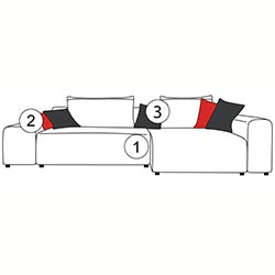 Фото Кутовий диван без під’ємної отоманки Raft/ Рафт