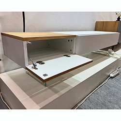 Фото ТВ тумба GlassLine TV-01 Дуб Натур / Білий Софттач