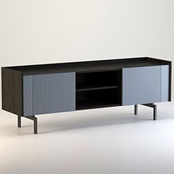 ТВ тумба 3D TV-01 Каштан Арвадона / Сірий Софттач