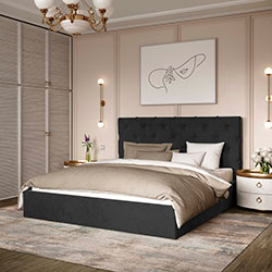 Фото Ліжко Велюр з механізмом та ламелями 140х200